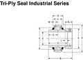 Mounted Bearings insert eccentric Tri-Ply Seal I.S. 189 G
